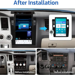 13.6" Qualcomm For Toyota Tundra 2007-2013 Car Radio Stereo Carplay Upgrade Tesla Style Screen Android Auto GPS Navigation Multimedia Player Carputech