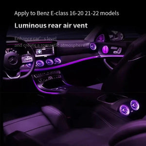 64 Colors Ambient Lighting Kits for Mercedes-Benz E-Class W213 2016-2022 Rotary Tweeter Atmosphere Light Luminous Turbine Vent Speaker Cover Carputech