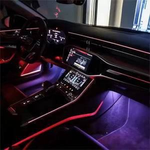 Full Set Car Interior Ambient Lighting for Audi A6 A7 C8 2019-2024 Upgrade Light Kit Dashboard Center Console Door Trim Carputech