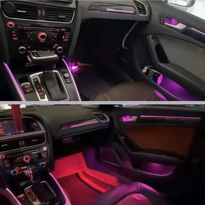 64 Colors Dynamic Ambient Light for Audi A4 B8 2009 - 2016 Interior LED Lighting Accessories Upgrade Atmosphere Light Carputech