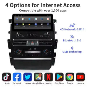 12.3 "Android 14 Nissan Amanda Patrol Y62 Infiniti QX56 QX80 2010-2023 Navigation Screen Car Radio Multimedia Player Carputech