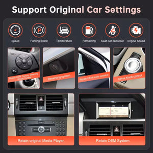 For Mercedes Benz GLK 2008-2012 Linux Car Radio Multimedia Touch Screen Head Unit Wireless Apple CarPlay Android Auto - Carputech