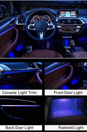 For BMW X3 X4 F25 F26 2012-2017 Upgrade 256 Colors Symphony Car Interior Ambient Lighting Air Vent Strip Accessories Carputech