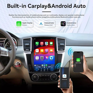 12.1" Qualcomm For Mercedes Benz ML GL W166 X166 2012-2015 Car Radio Stereo Carplay Upgrade Tesla Style Screen Android Auto GPS Navigation Multimedia Player Carputech