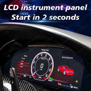 For Maserati GranTurismo GT/GranCabrio GC/ Quattroporte 2004-2018 12.3" LCD Digital Dashboard Cluster Car Panel Speedometer Virtual Cockpit Carputech