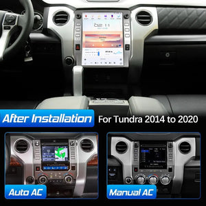 12.1" Qualcomm For Toyota Tundra 2014-2021 Car Radio Stereo Carplay Upgrade Tesla Style Screen Android Auto GPS Navigation Multimedia Player Carputech