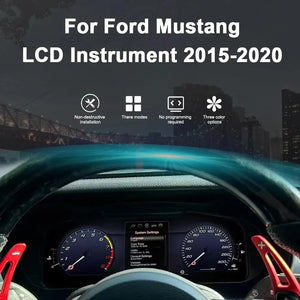 12.3" LCD Digital Dashboard Cluster For Ford Mustang 2012-2023 Car Panel Speedometer Virtual Cockpit Carputech