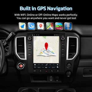 12.1" Qualcomm For Nissan Titan 2016-2020 Car Radio Stereo Carplay Upgrade Tesla Style Screen Android Auto GPS Navigation Multimedia Player Carputech