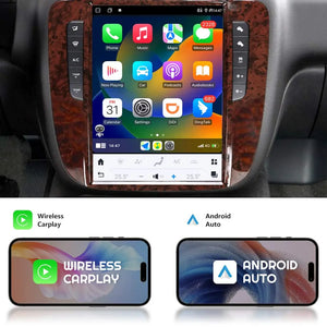 12.1" Qualcomm For GMC Yukon/ Chevy Suburban/ Tahoe 2007-2013 Car Radio Stereo Carplay Upgrade Tesla Style Screen Android Auto GPS Navigation Multimedia Player Carputech