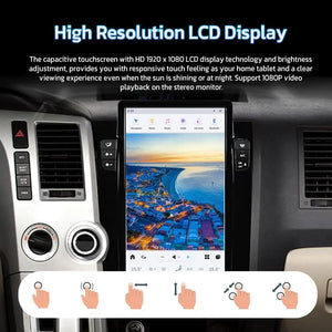 13.6" Qualcomm For Toyota Tundra 2007-2013 Car Radio Stereo Carplay Upgrade Tesla Style Screen Android Auto GPS Navigation Multimedia Player Carputech