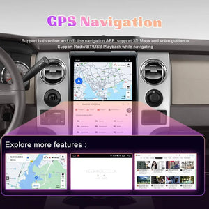 For Ford F150 2009-2012 Car Radio Stereo Carplay Upgrade Tesla Style Screen 14.4" Qualcomm Android Auto GPS Navigation Multimedia Player Carputech