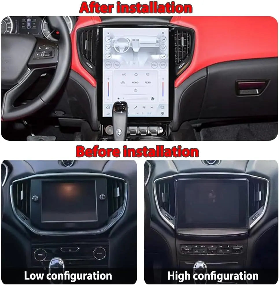 12.1" Qualcomm For Maserati Ghibli 2014-2019 Car Radio Stereo Carplay Upgrade Tesla Style Screen Android Auto GPS Navigation Multimedia Player Carputech