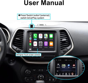 Carputech Wireless Apple CarPlay For Jeep Grand Cherokee XJ KL Wrangler 2014-2020 Compass Commander Car Play Android Auto Mirror Carputech