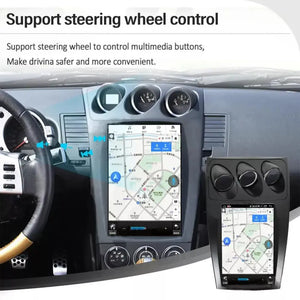 14.5" Qualcomm For Nissan 350Z 2002-2009 Car Radio Stereo Carplay Upgrade Tesla Style Screen Android Auto GPS Navigation Multimedia Player Carputech