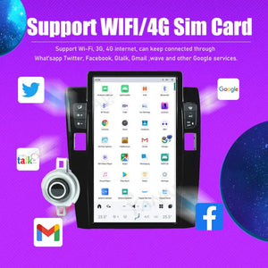 13.6" Qualcomm For Toyota Sequoia 2007-2018 Car Radio Stereo Carplay Upgrade Tesla Style Screen Android Auto GPS Navigation Multimedia Player Carputech