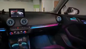 64 Colors Dynamic Ambient Lighting for Audi A3 S3 2013-2020 Car Interior Lighting Upgrade Accessories Air Vent Light Carputech