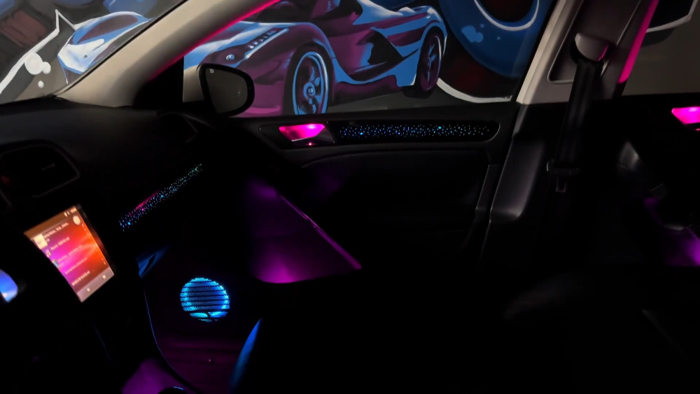 For Volkswagen VW Golf MK6 2008-2013 Dynamic Symphony Car Interior Ambient Lighting 64 Color Trim Decoration Accessories