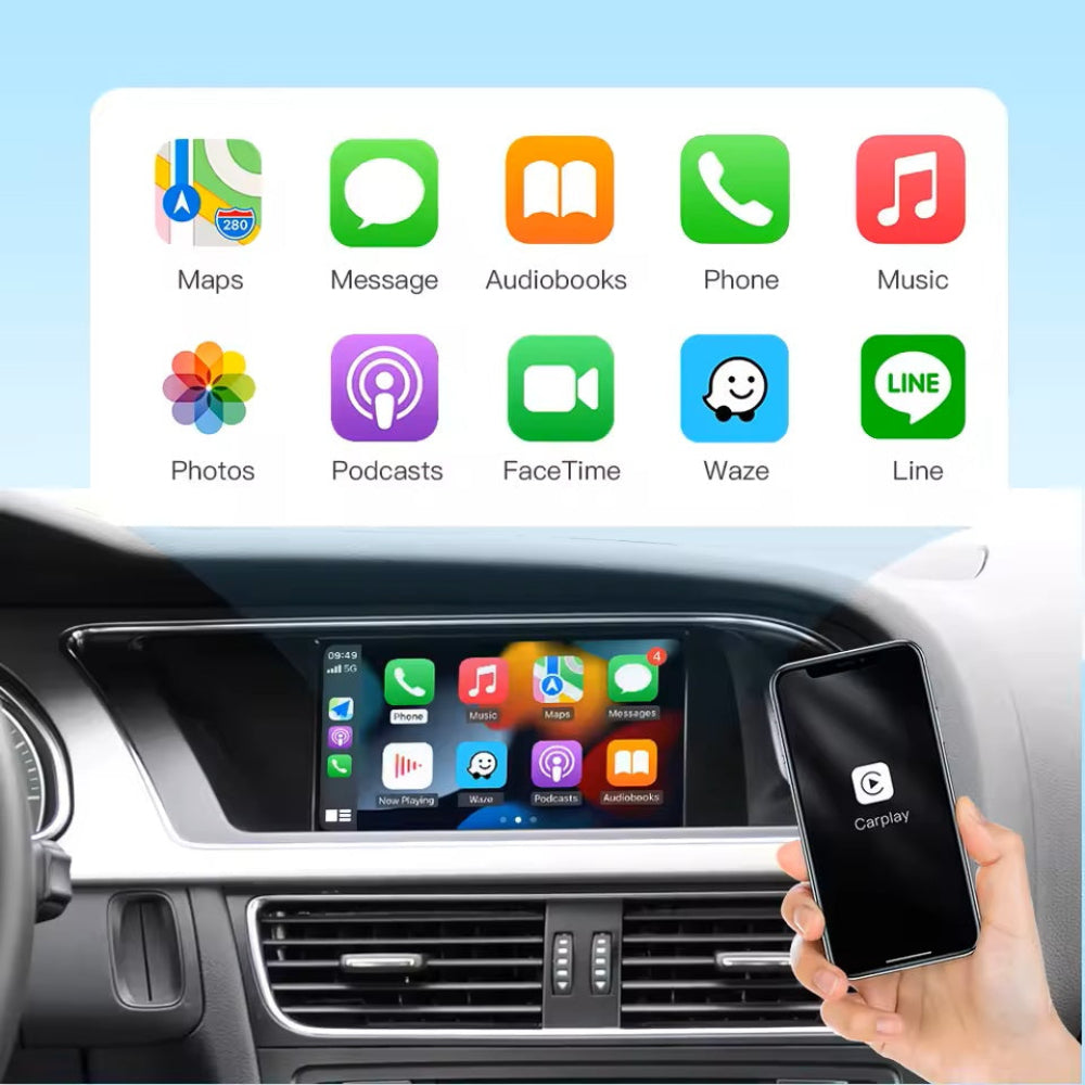 For Audi Q5 2008-2022 Wireless CarPlay & Android Auto Interface, with AirPlay Mirror Link Car Play Functions