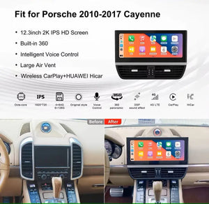 12.3" Porsche Cayenne 2010-2017 Navigation IPS Screen Car Radio Multimedia Player Carplay DSP Carputech