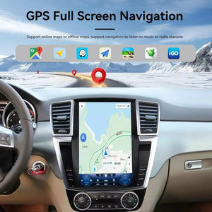12.1" Qualcomm For Mercedes Benz ML GL W166 X166 2012-2015 Car Radio Stereo Carplay Upgrade Tesla Style Screen Android Auto GPS Navigation Multimedia Player Carputech