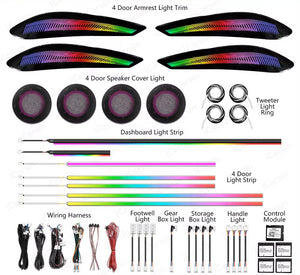 Ambient Lighting Upgrade for BMW 3 Series 2013 - 2019 Interior Accessories LED Door Trim Speaker Cover Lights Carputech