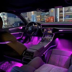 Full Set Car Interior Ambient Lighting for Audi A6 A7 C8 2019-2024 Upgrade Light Kit Dashboard Center Console Door Trim Carputech