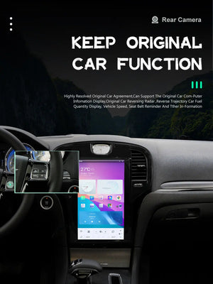 14.4" Qualcomm For Chrysler 300 300C 300S 2011-2023 Car Radio Stereo Carplay Upgrade Tesla Style Screen Android Auto GPS Navigation Multimedia Player Carputech