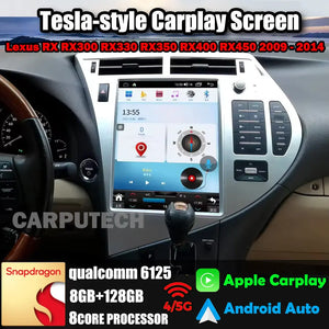 12.1" Qualcomm For Lexus RX RX300 RX330 RX350 RX400 RX450 2009 - 2014 Car Radio Stereo Carplay Upgrade Tesla Style Screen Android Auto GPS Navigation Multimedia Player Carputech
