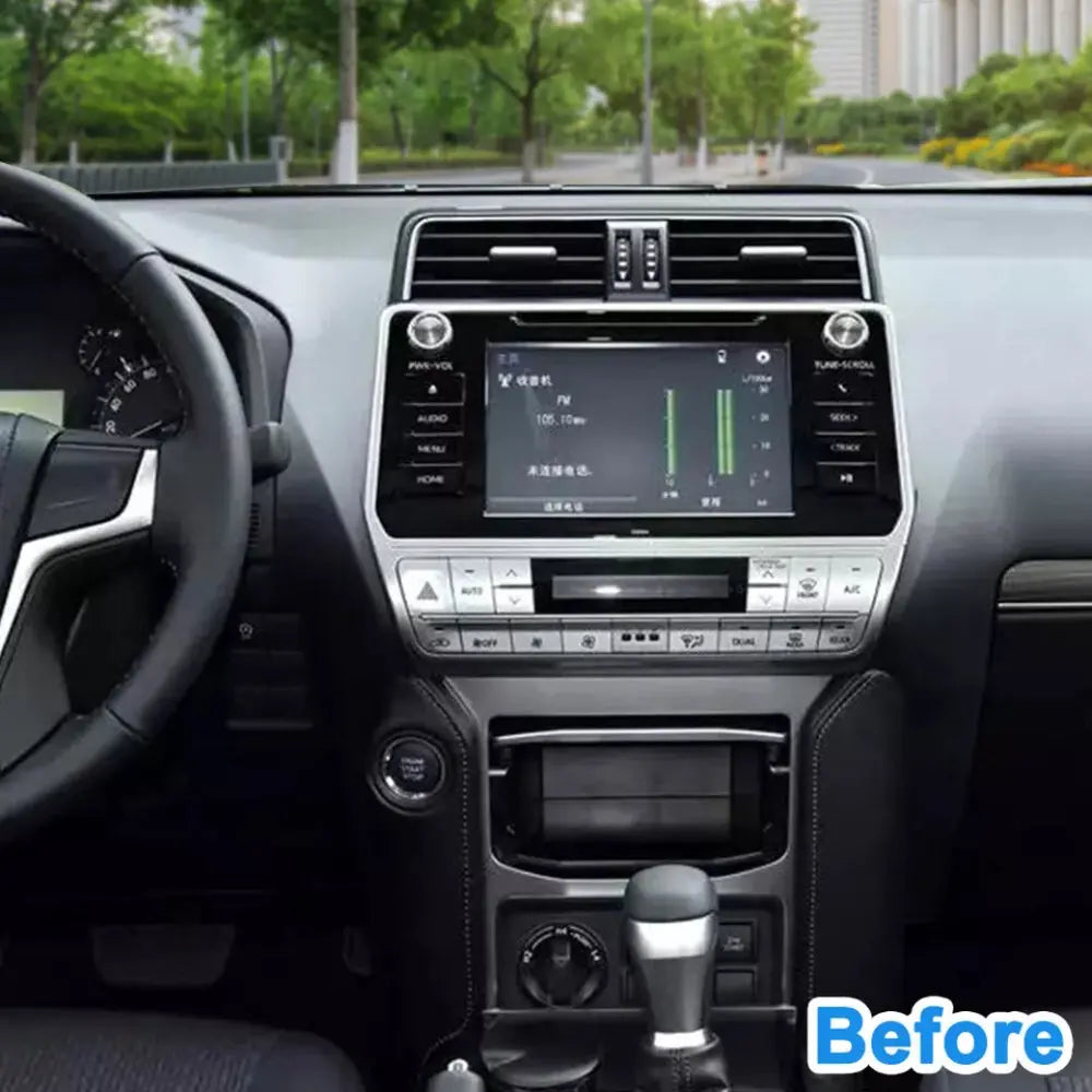 16" For Toyota Prado 2018 2019 Car Radio Headunit Stereo Carplay Upgrade Tesla Style Screen Android Auto GPS Navigation Multimedia Player Carputech