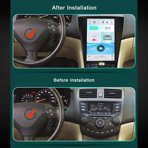 12.1" For Honda Accord 2004-2007 Car Radio Headunit Stereo Carplay Upgrade Tesla Style Screen Android Auto GPS Navigation Multimedia Player Carputech