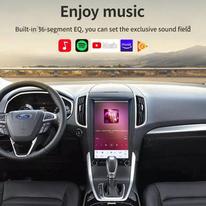 13.6" Qualcomm For Ford Edge 2015-2019 Car Radio Stereo Carplay Upgrade Tesla Style Screen Android Auto GPS Navigation Multimedia Player Carputech