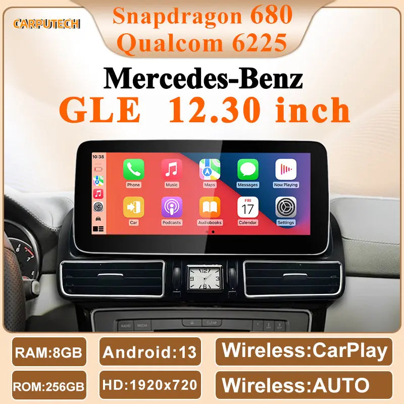 New 12.3inch Android13 Wireless CarPlay AUTO For Mercedes Benz GLE AMG C63 NTG Car Video Players GPS Multimedia Screen Dashboard Carputech