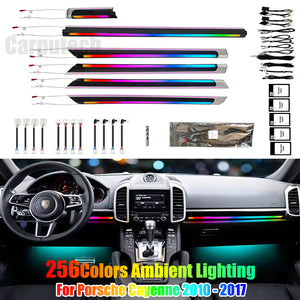 Upgrade 256 Colors Ambient Lighting Kit for Porsche Cayenne 2010-2017 Interior Atmosphere LED Lights Carputech