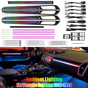 Upgrade Symphony Car Interior Ambient Light for Porsche Cayenne 2018-2023 Atmosphere Strip Decoration Accessories Carputech