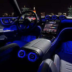 Full Set 64 Colors Car Interior LED Lighting Car Ambient Lighting Kit for Mercedes Benz C-class W206 / GLC X254 2022-2025 Carputech