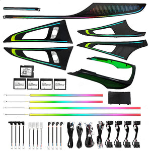 Upgrade 256 Colors Symphony Led Car Interior Ambient Lighting Decoration for Audi A6/S6/RS6 C7 2011-2018 Trim Accessories Carputech