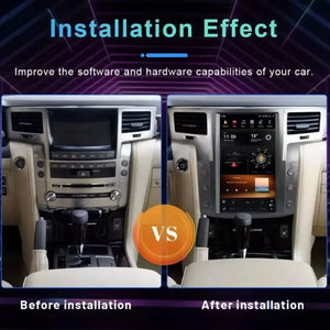 13.6" Qualcomm For Lexus LX570 2007-2015 Car Radio Stereo Carplay Upgrade Tesla Style Screen Android Auto GPS Navigation Multimedia Player Carputech