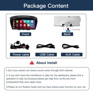 8.9inch Wireless Linux CarPlay Android Car Multimedia Screen for BMW 3Series 5 Series CCC, E60/E63/E64/E90/E91/E92/E93 2005-2010 Carputech