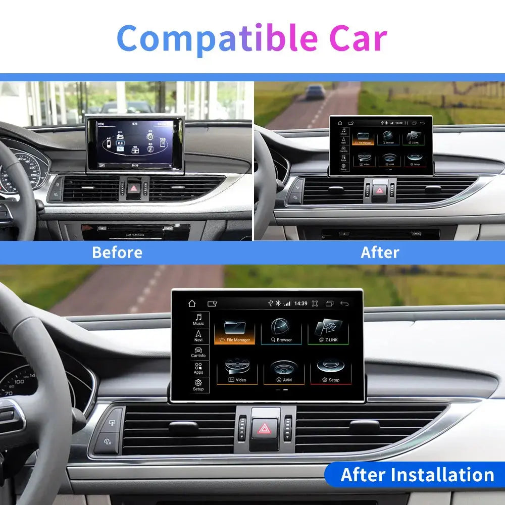 8 Core Android 13 System Car Multimedia Stereo For Audi A6 C7 A7 2012-2018 WIFI 4G 8+128GB RAM Carplay IPS Touch Screen GPS Navi Carputech