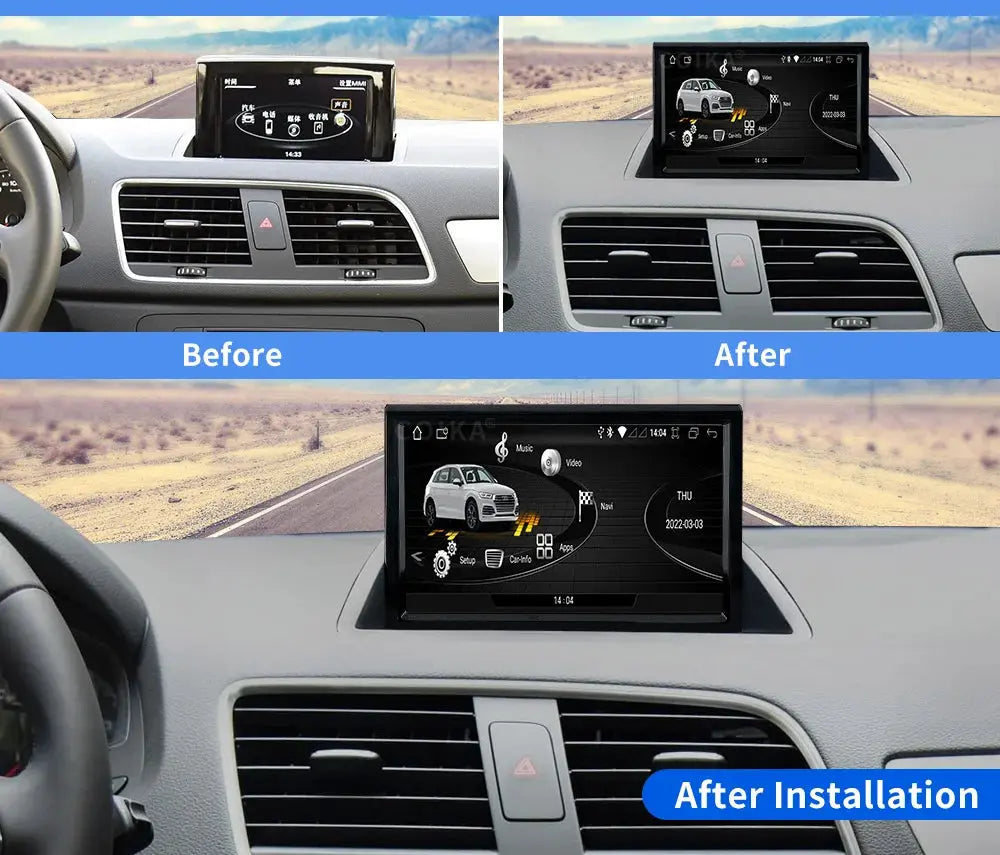 8 Inch Android Touch Screen Car Stereo For Audi Q3 2012-2018 BT WIFI SIM GPS Navi Wirless Carplay Auto Radio Player Carputech