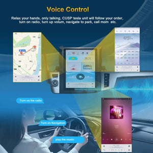 12.1" Qualcomm For Toyota Highlander 2015-2021 Car Radio Stereo Carplay Upgrade Tesla Style Screen Android Auto GPS Navigation Multimedia Player Carputech