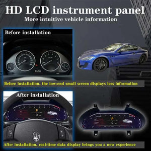For Maserati GranTurismo GT/GranCabrio GC/ Quattroporte 2004-2018 12.3" LCD Digital Dashboard Cluster Car Panel Speedometer Virtual Cockpit Carputech