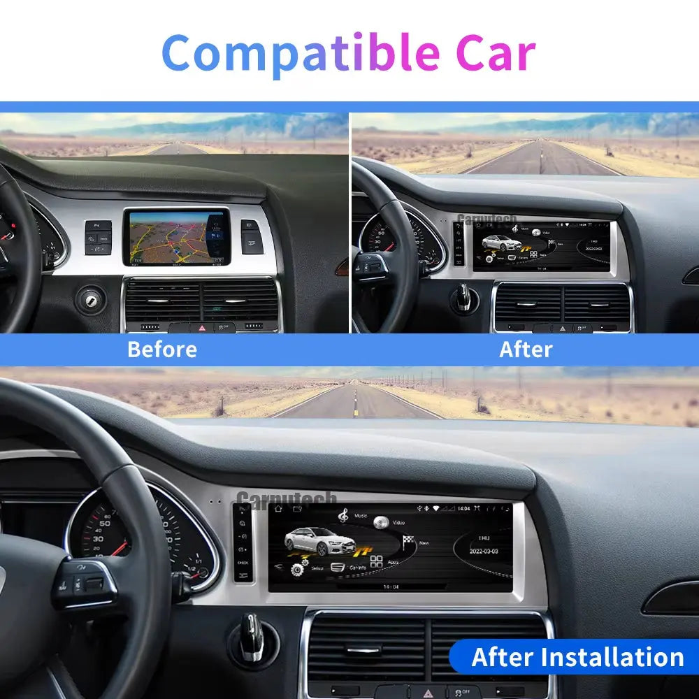 For Audi A6 C6 Q7 8 Core Android 14 System Car Radio Tablet WIFI 4G Carplay 8+128GB RAM BT GPS Navi Stereo Multimedia Player Carputech