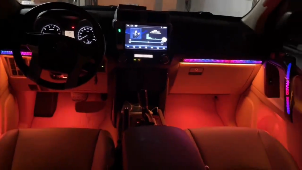 64 Colors Dynamic Ambient Lighting for Toyota Prado 2010-2019 Interior LED Lighting Upgrade Accessories Carputech