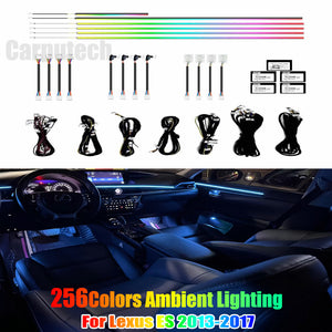 Full Set Upgrade 256 Colors Symphony Led Car Interior Ambient Light for Lexus ES 2013-2017 Atmosphere Strip Accessories - Carputech