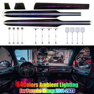 Dynamic Symphony Ambient Lighting Kit For 2014-2023 Porsche Macan Car Interior Light Atmosphere Lamp LED Speaker Cover Carputech