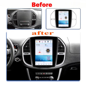 12.1" Qualcomm For Mercedes Benz Vito 2016-2019 Car Radio Stereo Carplay Upgrade Tesla Style Screen Android Auto GPS Navigation Multimedia Player Carputech