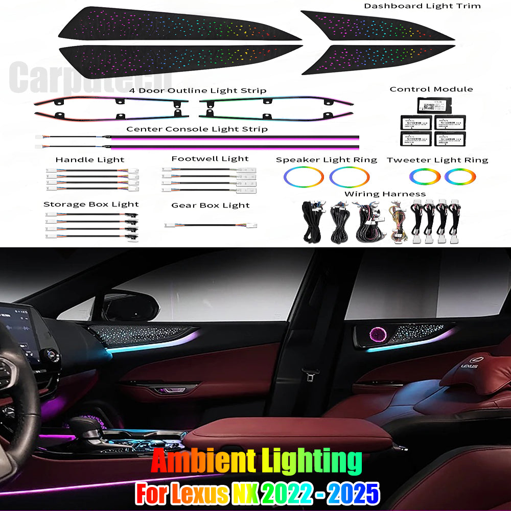 Dynamic Symphony Colorful Ambient Lighting for LEXUS NX 2022-2025