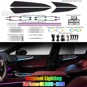 Dynamic Symphony Colorful Ambient Lighting for LEXUS NX 2022-2025 Interior LED Light Trim Upgrade Accessories Carputech