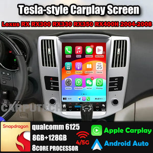 12.1" Qualcomm For Lexus RX RX300 RX330 RX350 RX400H 2004-2008 Car Radio Stereo Carplay Upgrade Tesla Style Screen Android Auto GPS Navigation Multimedia Player Carputech